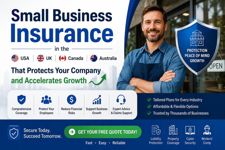 Small Business Insurance in the USA UK Canada Australia That Protects Your Company and Accelerates Growth